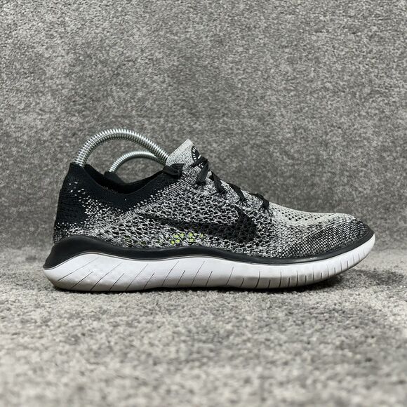 Nike Free RN Flyknit 2018 942838-101 Mens Size 8 Black White Oreo Running Shoes main image 4